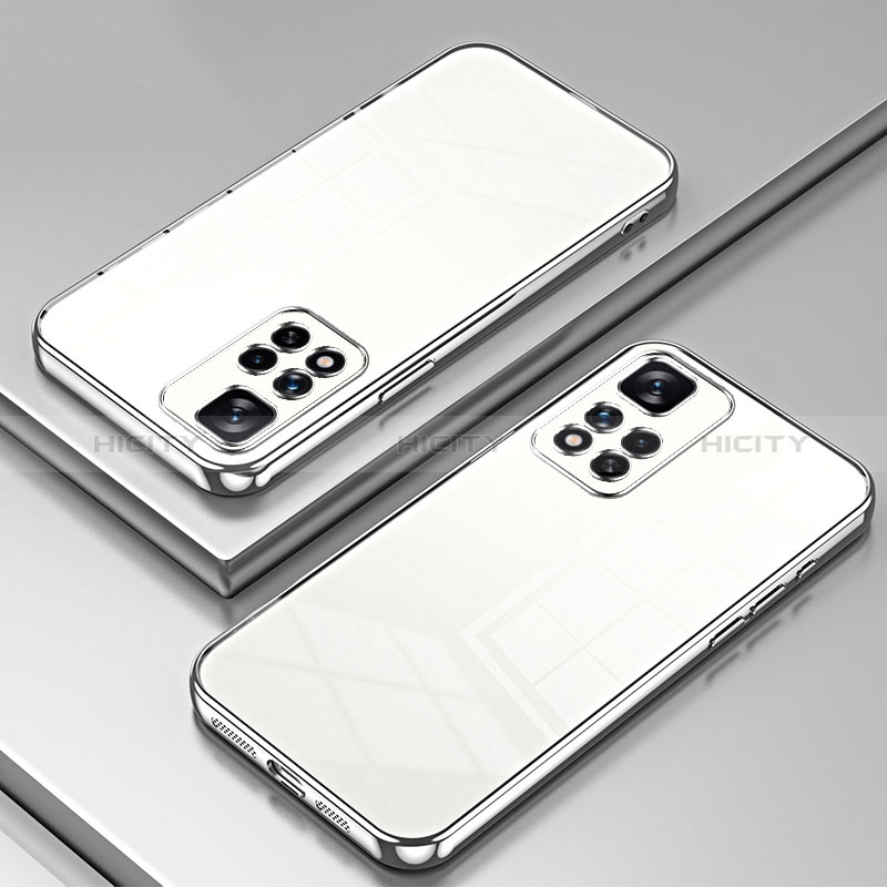 Coque Ultra Fine TPU Souple Housse Etui Transparente SY1 pour Xiaomi Redmi Note 11 Pro 5G Argent Plus