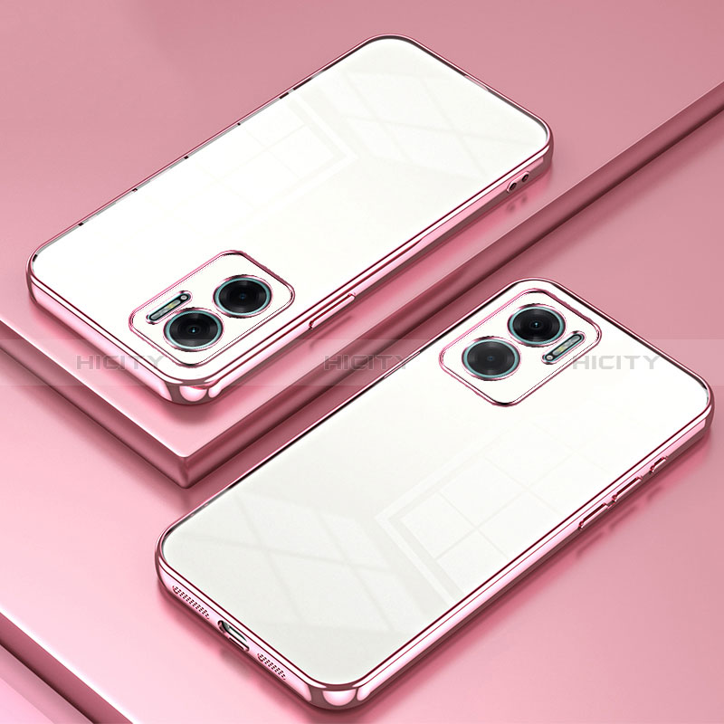 Coque Ultra Fine TPU Souple Housse Etui Transparente SY1 pour Xiaomi Redmi Note 11E 5G Or Rose Plus