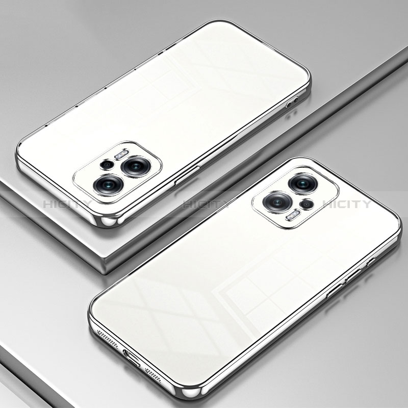 Coque Ultra Fine TPU Souple Housse Etui Transparente SY1 pour Xiaomi Redmi Note 11T Pro 5G Argent Plus