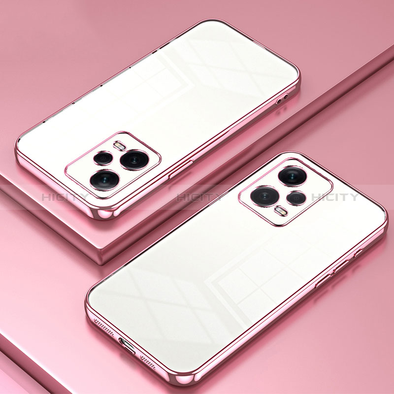 Coque Ultra Fine TPU Souple Housse Etui Transparente SY1 pour Xiaomi Redmi Note 12 Pro+ Plus 5G Or Rose Plus