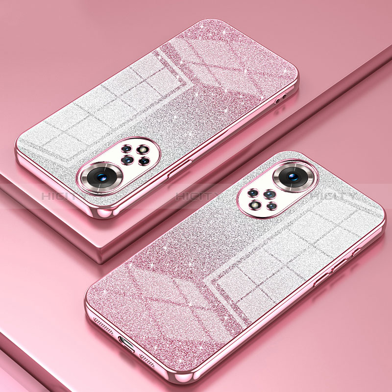 Coque Ultra Fine TPU Souple Housse Etui Transparente SY2 pour Huawei Honor 50 5G Or Rose Plus