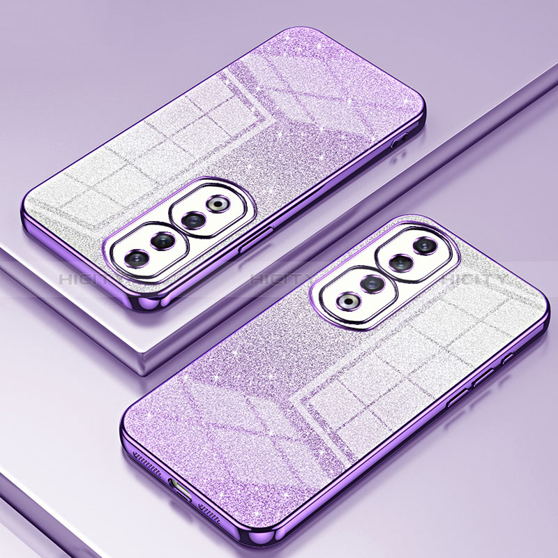 Coque Ultra Fine TPU Souple Housse Etui Transparente SY2 pour Huawei Honor 90 Pro 5G Violet Plus