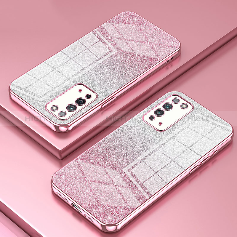 Coque Ultra Fine TPU Souple Housse Etui Transparente SY2 pour Huawei Honor X10 5G Or Rose Plus