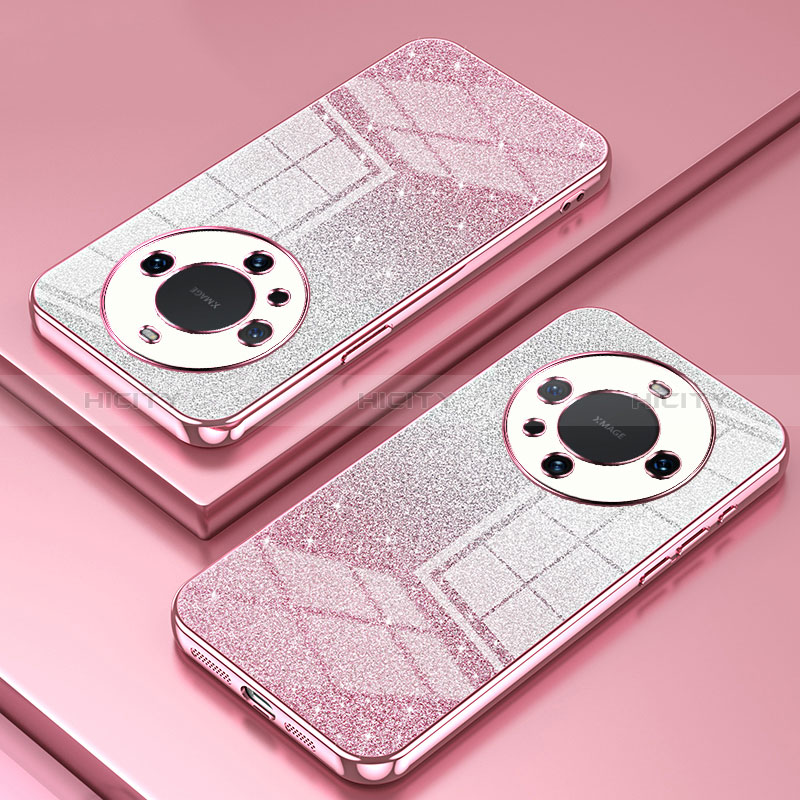 Coque Ultra Fine TPU Souple Housse Etui Transparente SY2 pour Huawei Mate 60 Pro Or Rose Plus