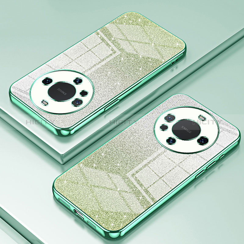 Coque Ultra Fine TPU Souple Housse Etui Transparente SY2 pour Huawei Mate 60 Vert Plus