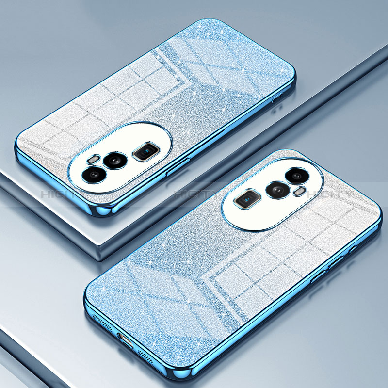 Coque Ultra Fine TPU Souple Housse Etui Transparente SY2 pour Oppo Reno10 Pro+ Plus 5G Bleu Plus