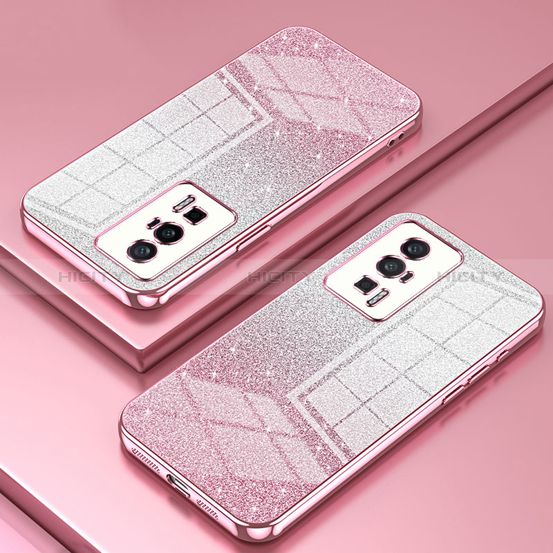 Coque Ultra Fine TPU Souple Housse Etui Transparente SY2 pour Xiaomi Poco F5 Pro 5G Or Rose Plus