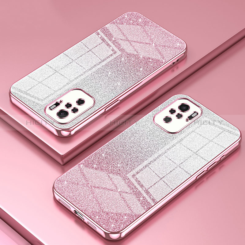 Coque Ultra Fine TPU Souple Housse Etui Transparente SY2 pour Xiaomi Redmi Note 10 4G Or Rose Plus