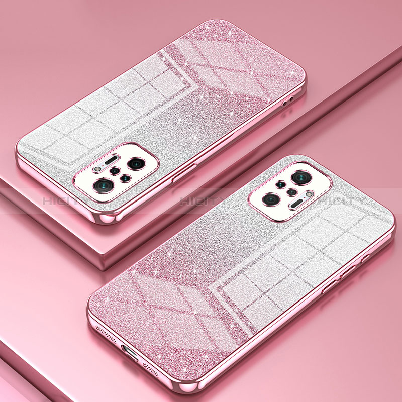 Coque Ultra Fine TPU Souple Housse Etui Transparente SY2 pour Xiaomi Redmi Note 10 Pro 4G Or Rose Plus