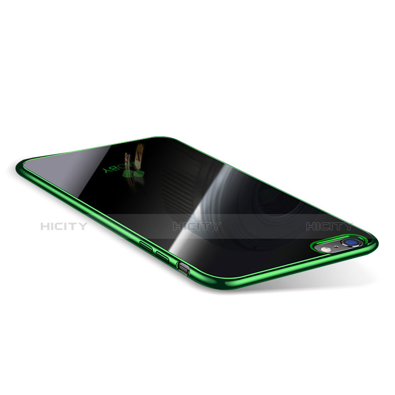 Coque Ultra Fine TPU Souple Housse Etui Transparente T08 pour Apple iPhone 6 Plus Vert Plus