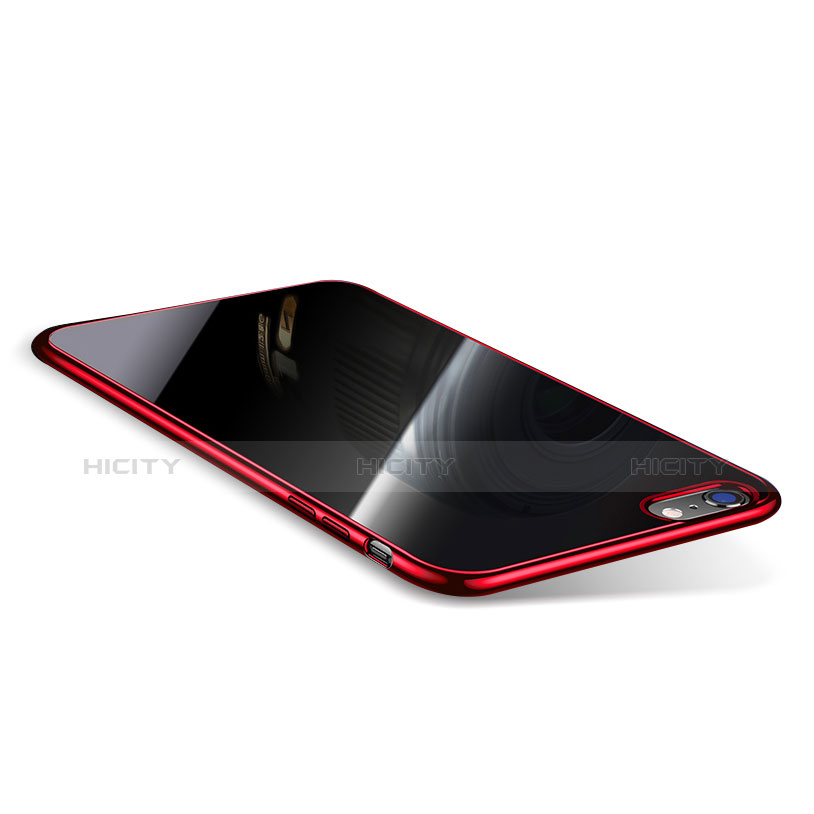 Coque Ultra Fine TPU Souple Housse Etui Transparente T08 pour Apple iPhone 6S Plus Rouge Plus