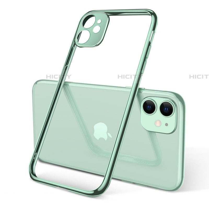 Coque Ultra Fine TPU Souple Housse Etui Transparente U02 pour Apple iPhone 11 Vert Plus