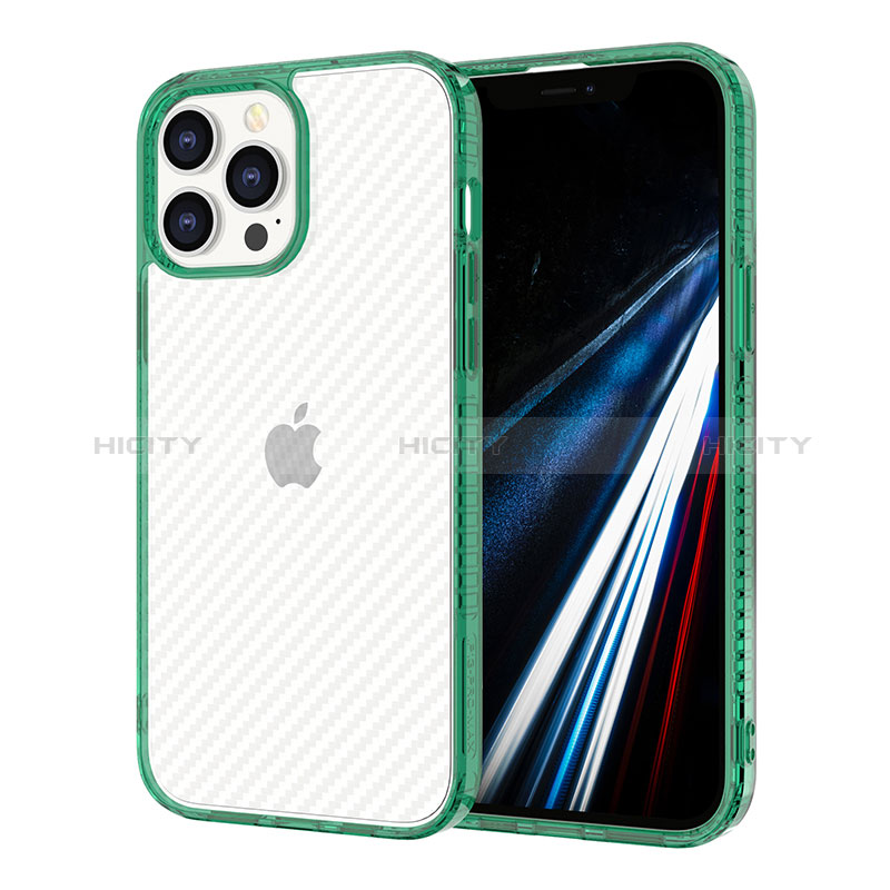 Coque Ultra Fine TPU Souple Housse Etui Transparente YJ1 pour Apple iPhone 12 Pro Max Vert Nuit Plus