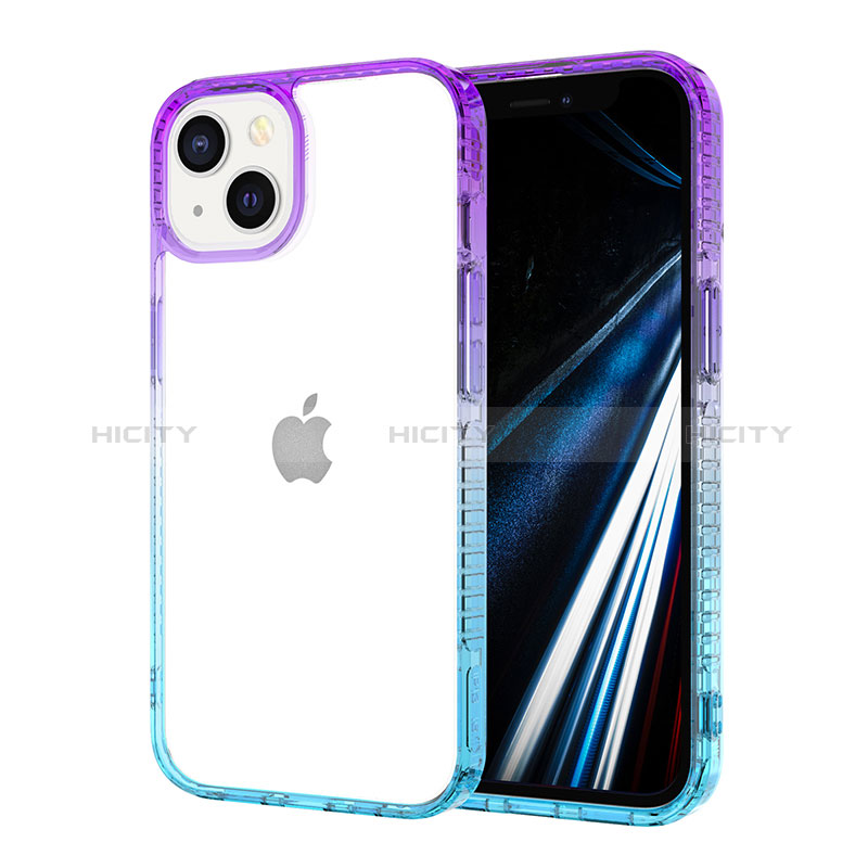 Coque Ultra Fine TPU Souple Housse Etui Transparente YJ2 pour Apple iPhone 13 Colorful Plus