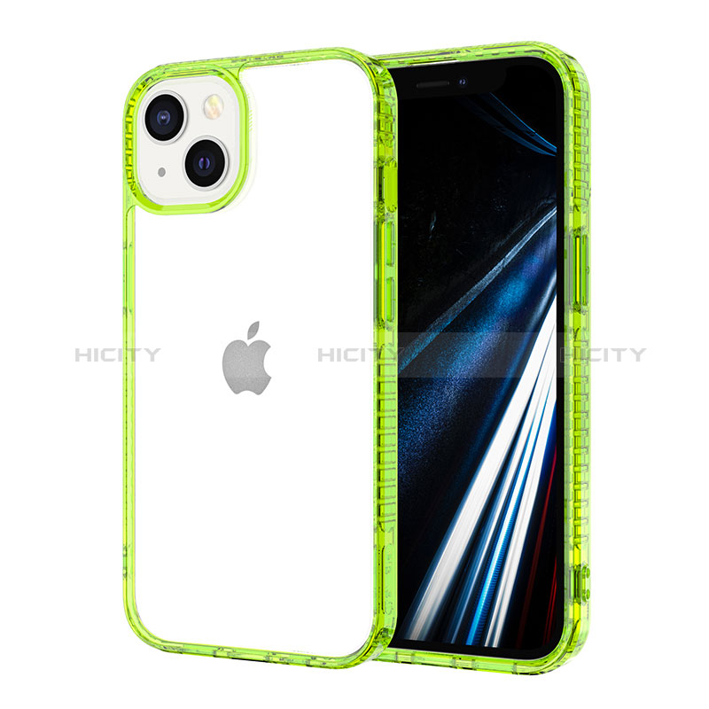 Coque Ultra Fine TPU Souple Housse Etui Transparente YJ2 pour Apple iPhone 13 Vert Plus