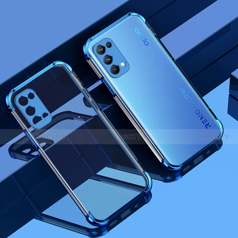 Coque Ultra Fine TPU Souple Housse Etui Transparente Z01 pour Oppo Find X3 Lite 5G Bleu Plus