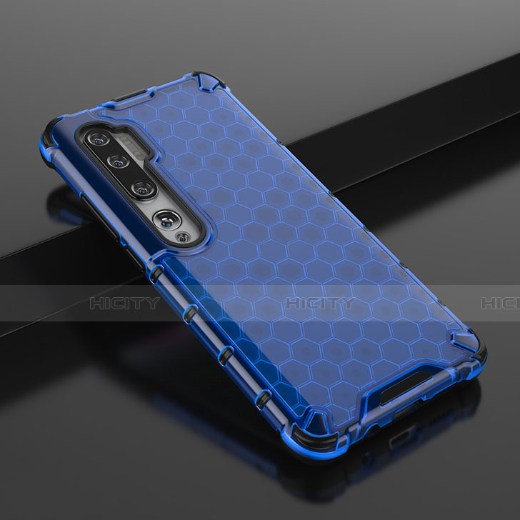 Coque Ultra Fine TPU Souple Housse Etui Transparente Z01 pour Xiaomi Mi Note 10 Bleu Plus