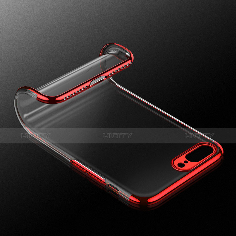 Coque Ultra Fine TPU Souple Transparente A12 pour Apple iPhone 8 Plus Rouge Plus