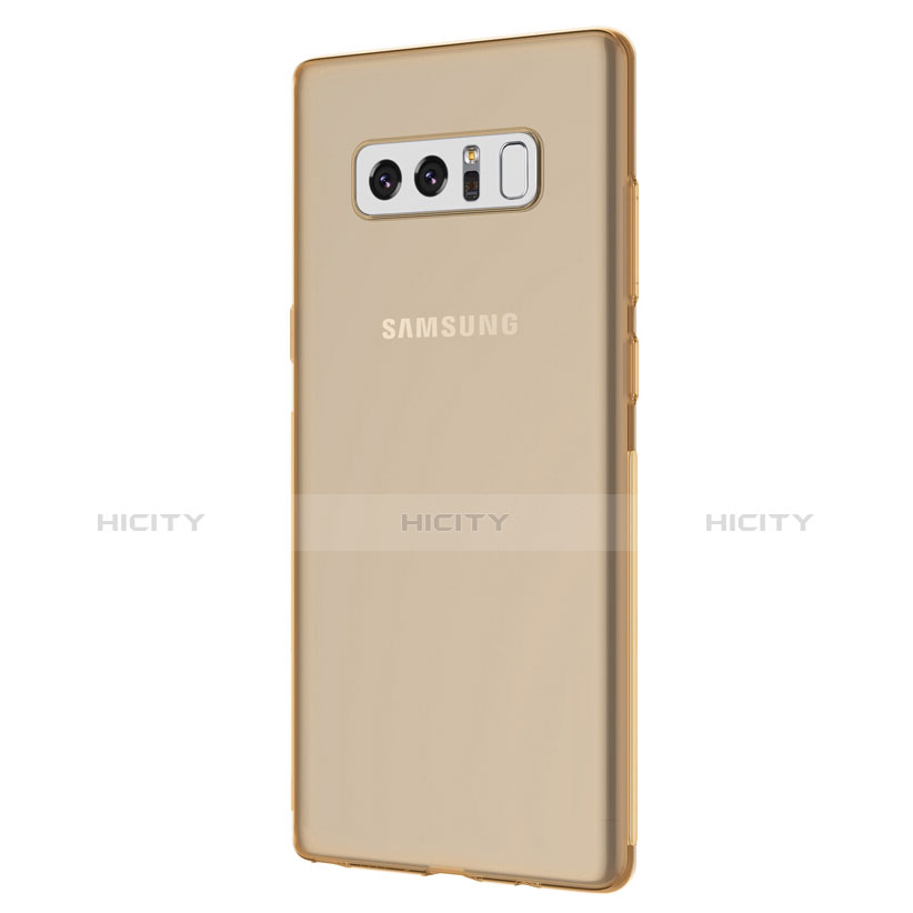 Coque Ultra Fine TPU Souple Transparente H01 pour Samsung Galaxy Note 8 Duos N950F Or Plus