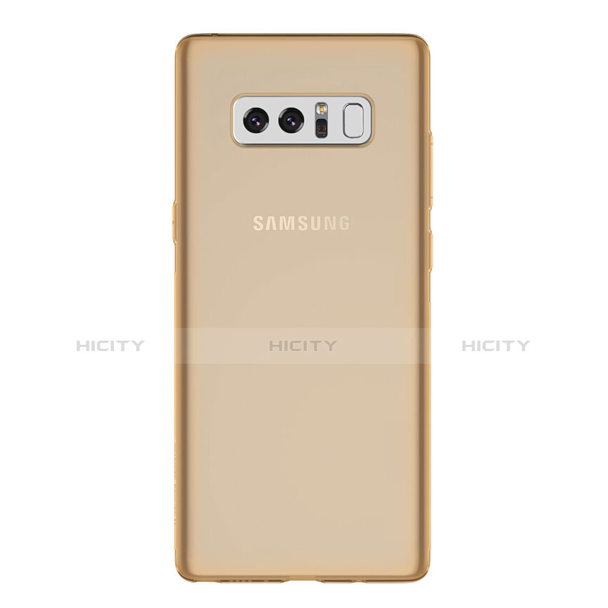 Coque Ultra Fine TPU Souple Transparente H01 pour Samsung Galaxy Note 8 Duos N950F Or Plus