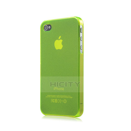 Coque Ultra Fine TPU Souple Transparente Mat pour Apple iPhone 4 Vert Plus