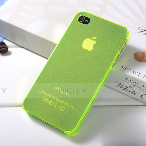 Coque Ultra Fine TPU Souple Transparente Mat pour Apple iPhone 4 Vert Plus