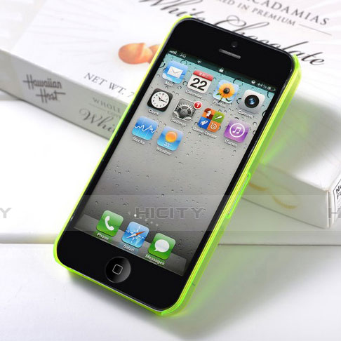 Coque Ultra Fine TPU Souple Transparente Mat pour Apple iPhone 4 Vert Plus