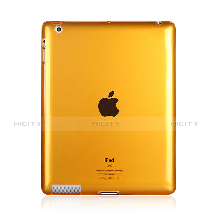 Coque Ultra Fine TPU Souple Transparente pour Apple iPad 2 Jaune Plus