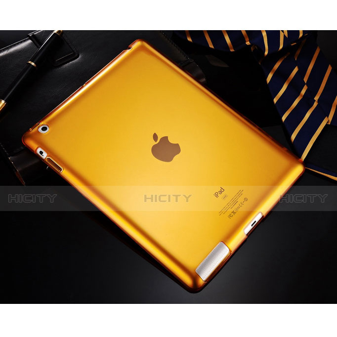 Coque Ultra Fine TPU Souple Transparente pour Apple iPad 3 Jaune Plus