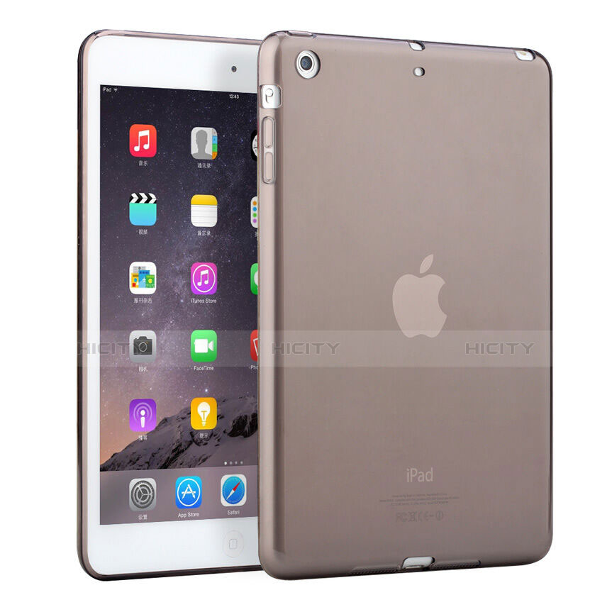 Coque Ultra Fine TPU Souple Transparente pour Apple iPad Mini 2 Gris Plus