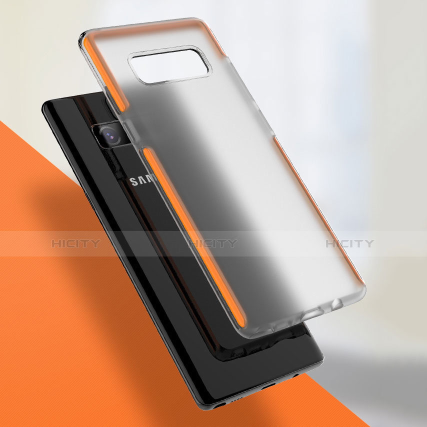 Coque Ultra Fine TPU Souple Transparente pour Samsung Galaxy Note 8 Duos N950F Orange Plus