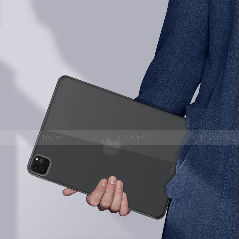 Coque Ultra Fine TPU Souple Transparente T02 pour Apple iPad Pro 12.9 (2021) Noir Plus