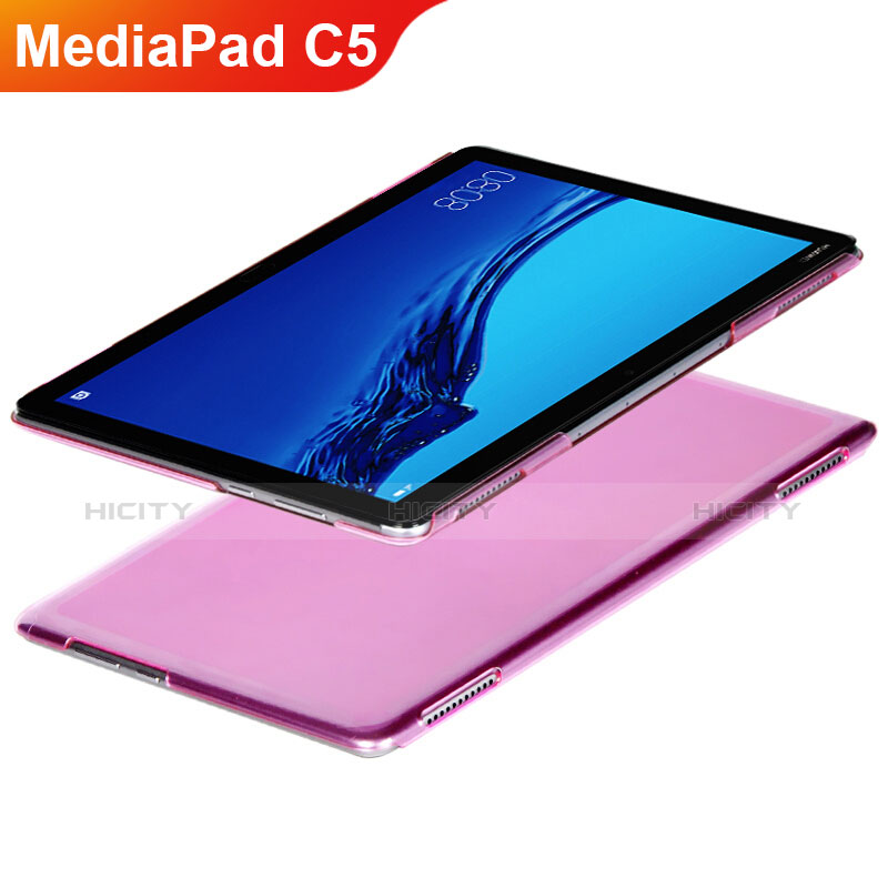 Coque Ultra Fine TPU Souple Transparente T02 pour Huawei MediaPad C5 10 10.1 BZT-W09 AL00 Rose Plus