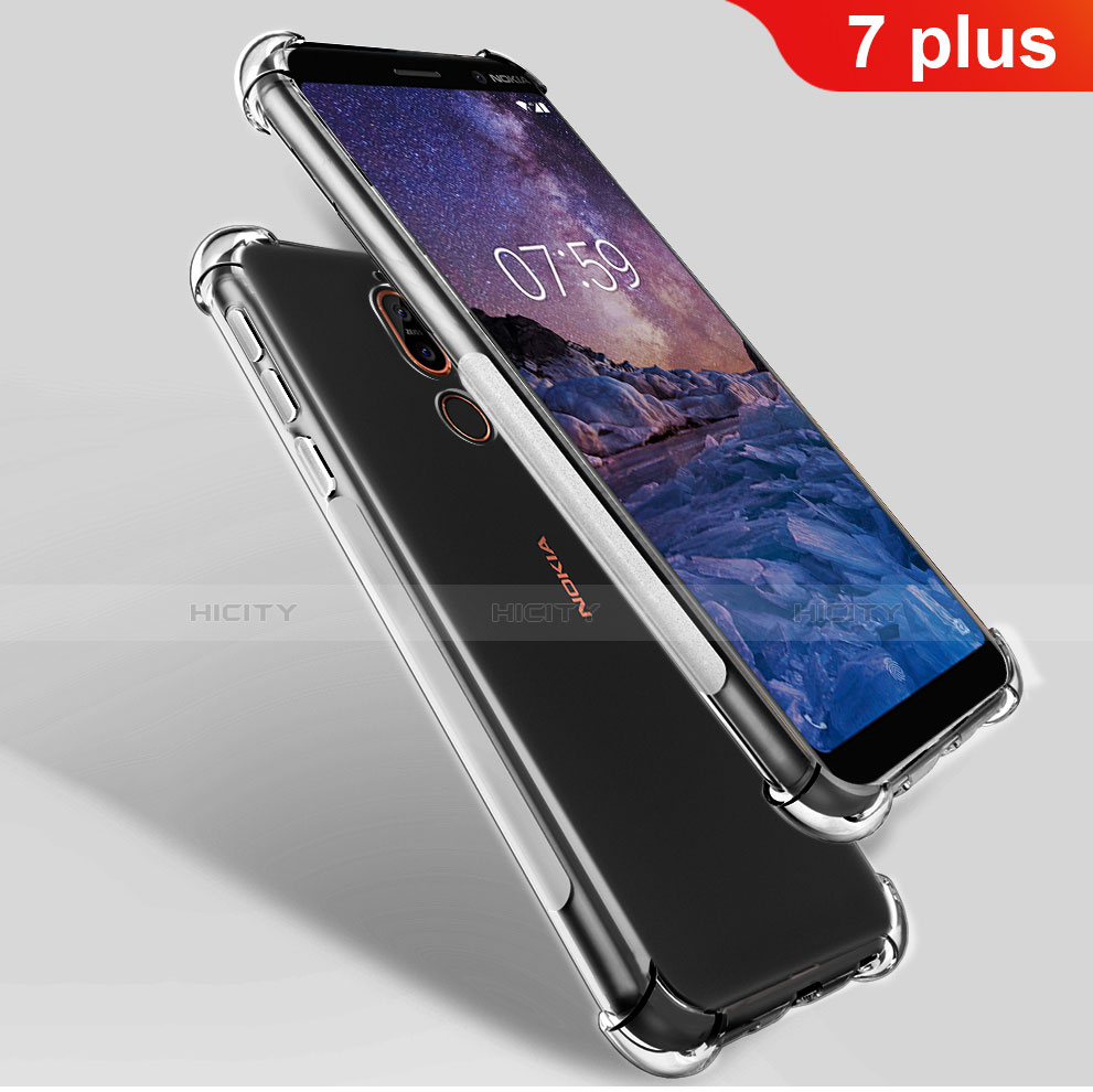 Coque Ultra Fine TPU Souple Transparente T02 pour Nokia 7 Plus Clair Plus