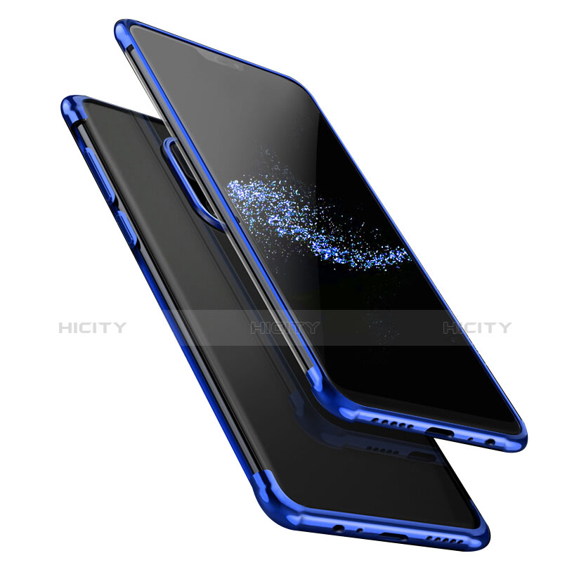 Coque Ultra Fine TPU Souple Transparente T02 pour OnePlus 6 Bleu Plus