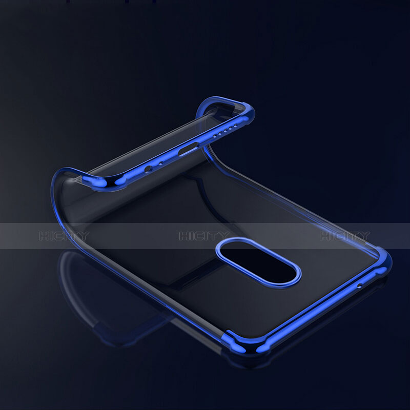 Coque Ultra Fine TPU Souple Transparente T02 pour OnePlus 6 Bleu Plus