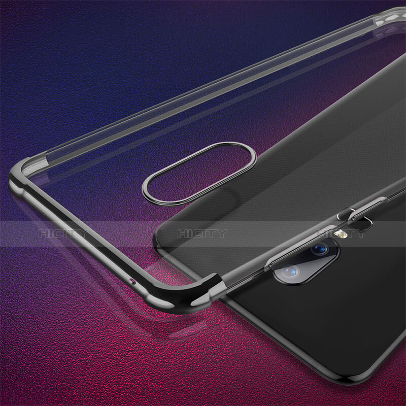 Coque Ultra Fine TPU Souple Transparente T02 pour OnePlus 6 Noir Plus