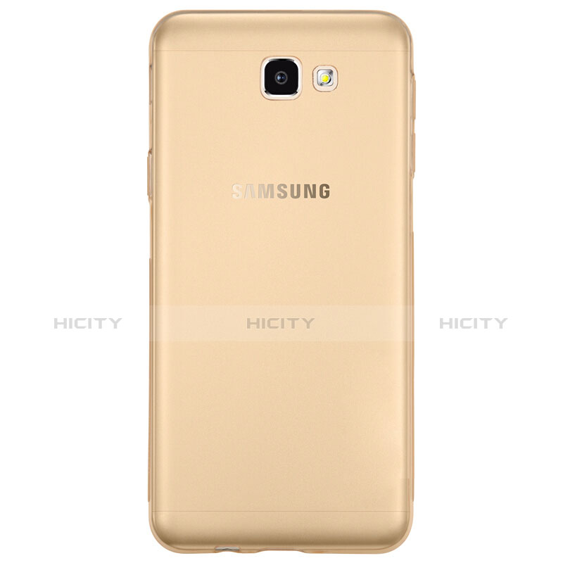 Coque Ultra Fine TPU Souple Transparente T02 pour Samsung Galaxy On7 (2016) G6100 Or Plus