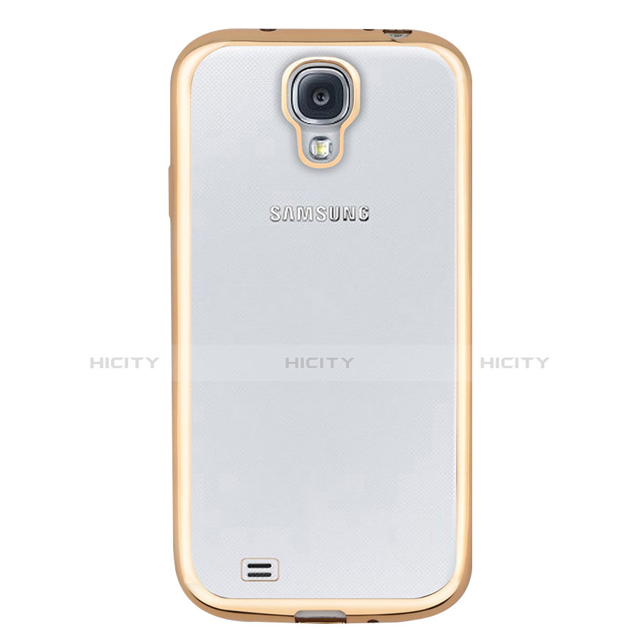 Coque Ultra Fine TPU Souple Transparente T02 pour Samsung Galaxy S4 i9500 i9505 Or Plus