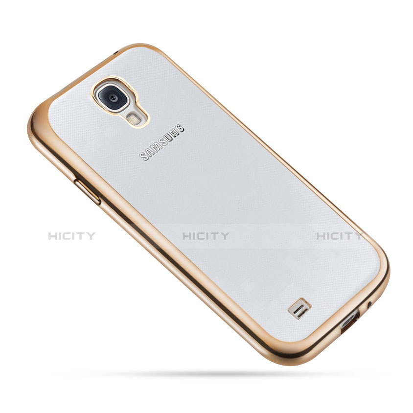 Coque Ultra Fine TPU Souple Transparente T02 pour Samsung Galaxy S4 i9500 i9505 Or Plus