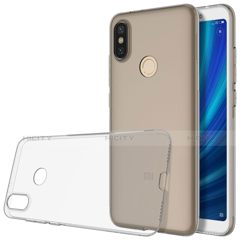 Coque Ultra Fine TPU Souple Transparente T02 pour Xiaomi Mi 6X Gris Plus