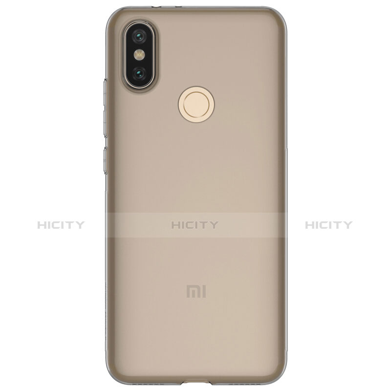 Coque Ultra Fine TPU Souple Transparente T02 pour Xiaomi Mi 6X Gris Plus