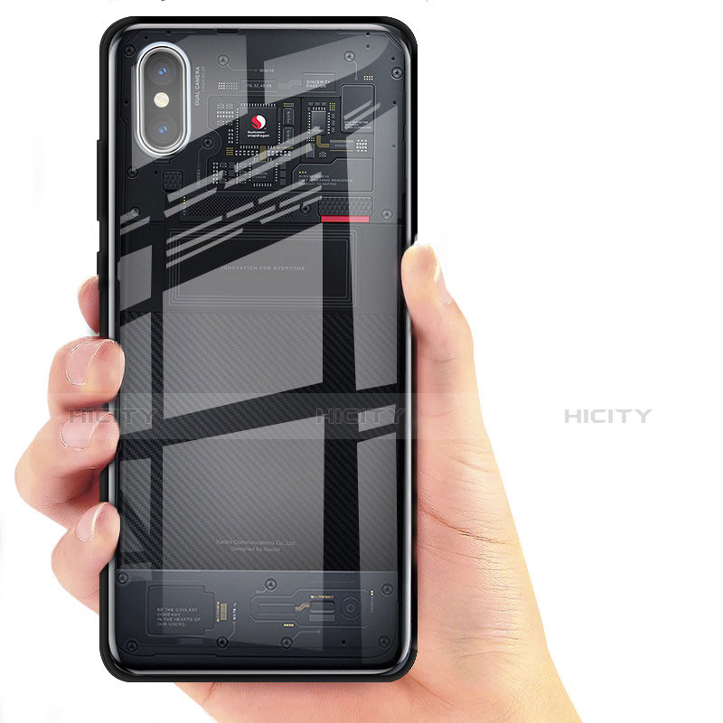 Coque Ultra Fine TPU Souple Transparente T02 pour Xiaomi Mi 8 Explorer Noir Plus