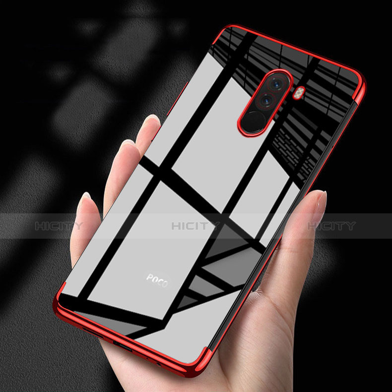 Coque Ultra Fine TPU Souple Transparente T02 pour Xiaomi Pocophone F1 Rouge Plus