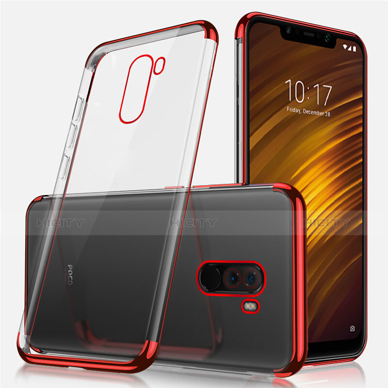 Coque Ultra Fine TPU Souple Transparente T02 pour Xiaomi Pocophone F1 Rouge Plus