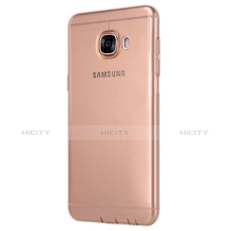 Coque Ultra Fine TPU Souple Transparente T06 pour Samsung Galaxy C5 SM-C5000 Or Plus