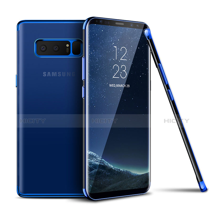 Coque Ultra Fine TPU Souple Transparente T06 pour Samsung Galaxy Note 8 Bleu Plus