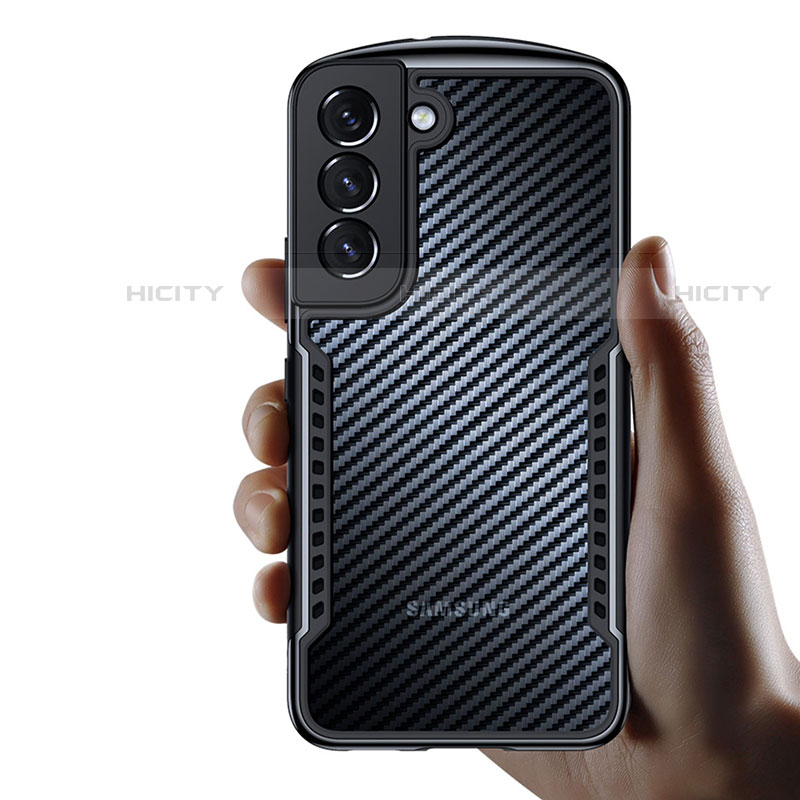 Coque Ultra Fine TPU Souple Transparente T06 pour Samsung Galaxy S22 5G Noir Plus