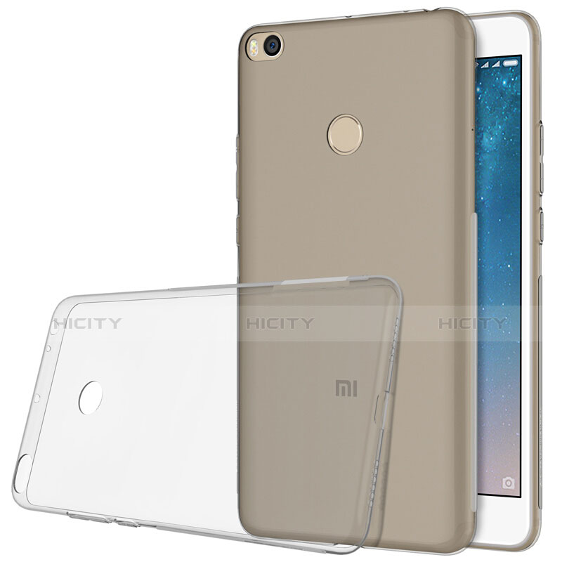 Coque Ultra Fine TPU Souple Transparente T06 pour Xiaomi Mi Max 2 Gris Plus