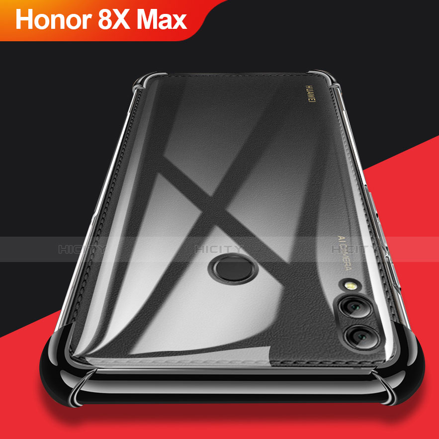 Coque Ultra Fine TPU Souple Transparente T08 pour Huawei Honor 8X Max Noir Plus